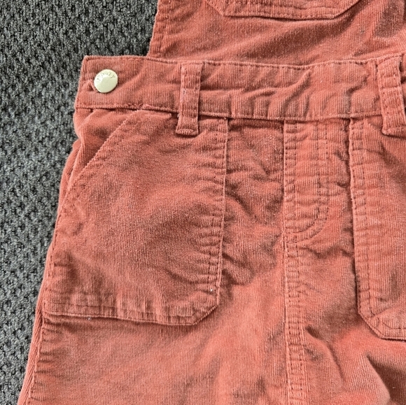 Dkny Girls Overalls Corduroy Sz S Pockets Party Logo Pink School Party - Picture 8 of 12